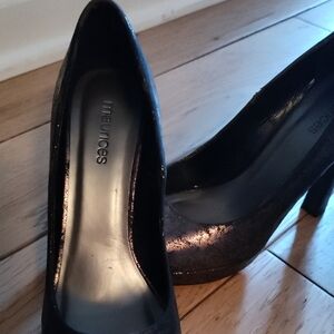 Maurices Shimmering Black Heels
